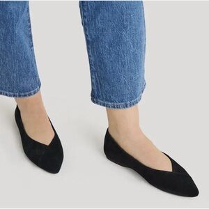 Birdie’s Black Suede Goldfinch Flat